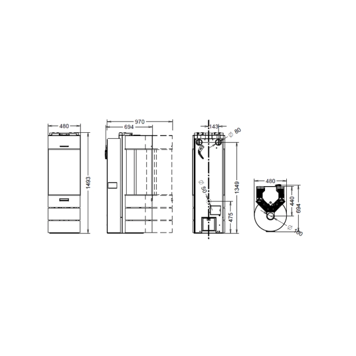 Thermorossi BellaVista R2 Plus wymiary